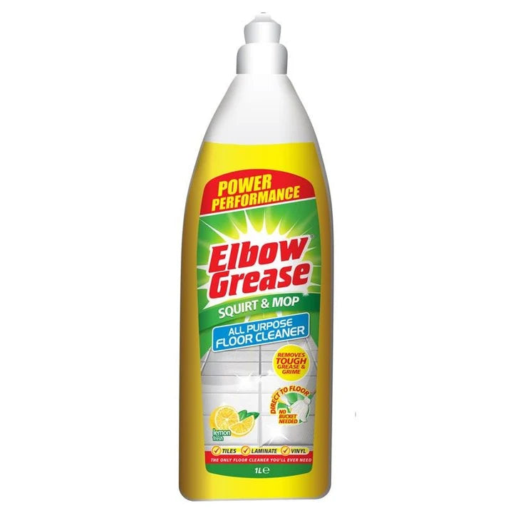 Elbow Grease Squirt & Mop Lemon Fresh Floor Cleaner 1L – Case of 12