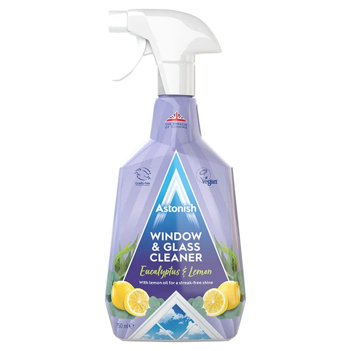 Astonish Window & Glass Cleaner Eucalyptus & Lemon 750ml - Case of 12